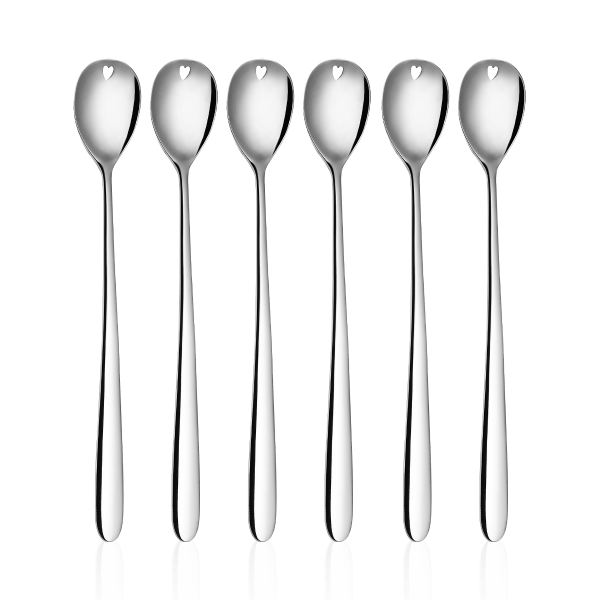 6 db-os szívecskés lattekanál készlet - Love Cutlery